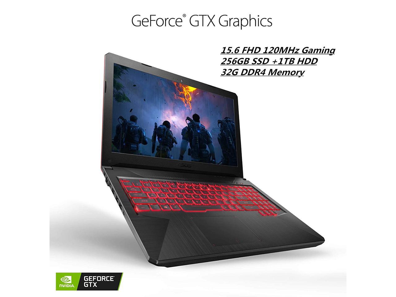 2019 ASUS TUF Powerful Gaming Laptop (32GB DDR4, 256GB SSD + 1TB HDD, GTX 1060 6GB)