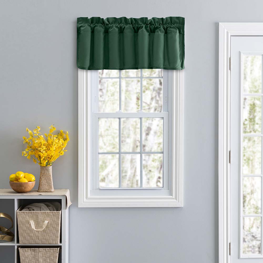 Ellis Stacey 3Rod Pocket High Quality Fabric Solid Color Window Lined Swag Set Filler Valance 42x13 Harvest