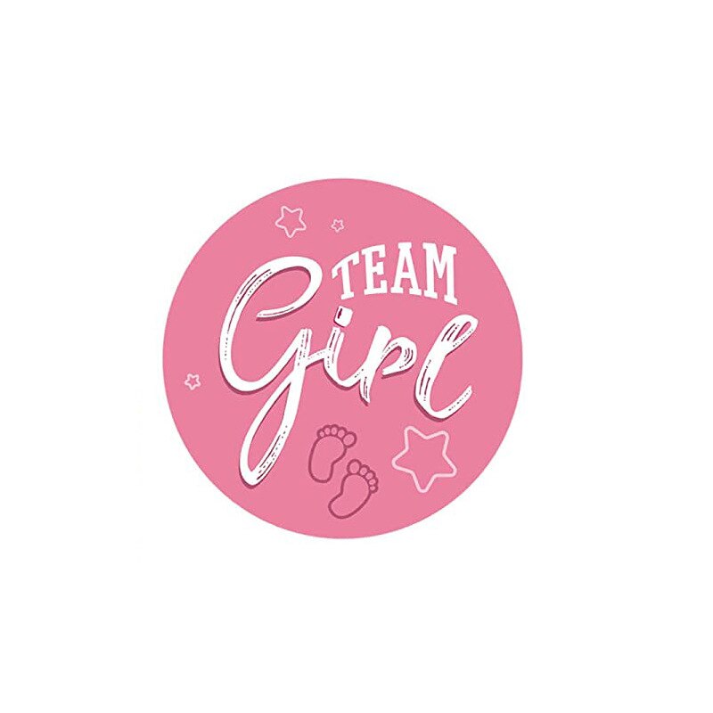 60/120 Pieces Team Boy Team Girl Baby Shower Stickers for Gender Reveal Party Decorations
