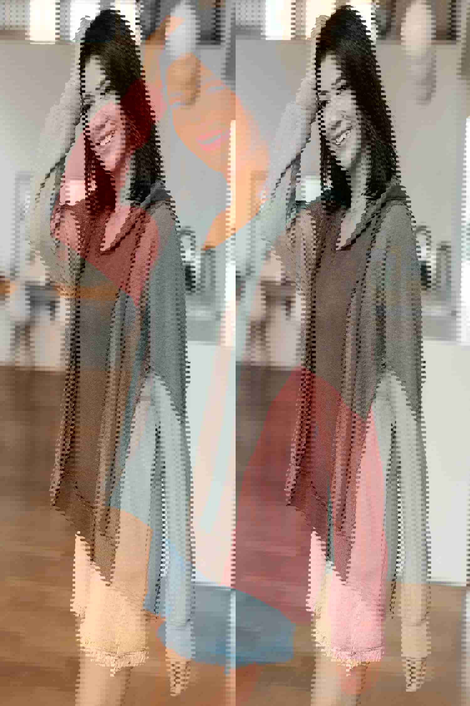 Message Me Back Color Block Hoodie