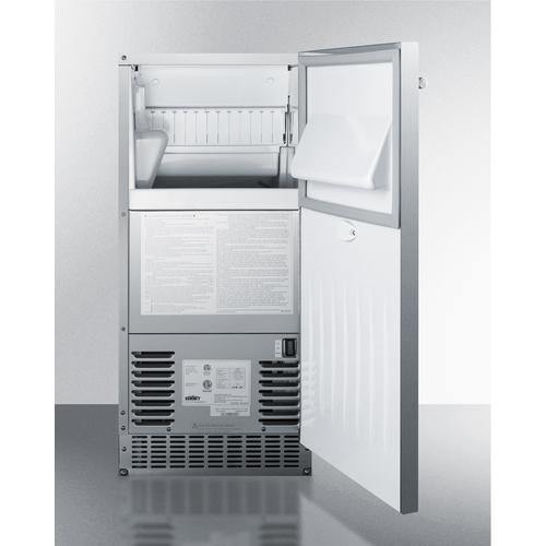 Summit 15 Inch Commercial Ice Maker with Built-In Pump and Weatherproof Design