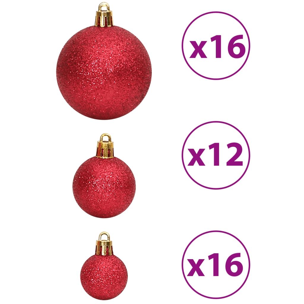 Christmas Baubles 100 pcs - Wine Red Shatterproof Ornaments