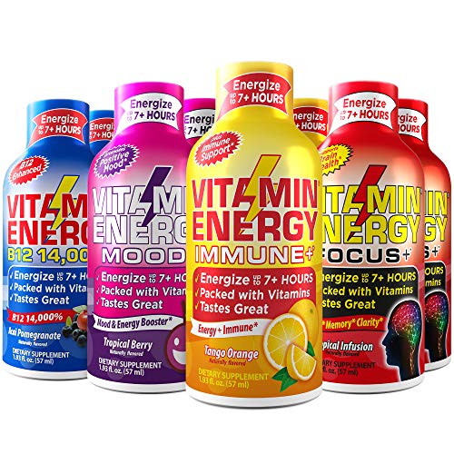 VitaminEnergy™ Shots (8-Pack) - Mood+, Focus+, Immune+, Energy+ | 0 Carb, 0 Sugar, 0 Calories