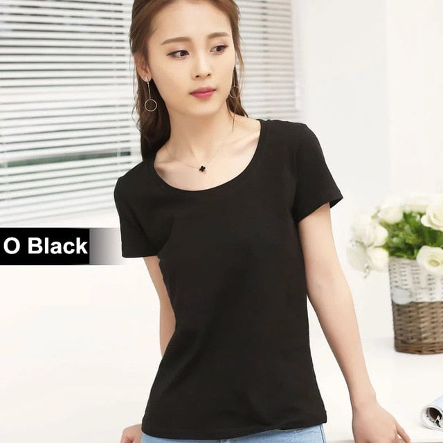 MRMT 2019 Women's 95% Cotton V-Neck T-Shirt - Slim Fit Short Sleeve Top