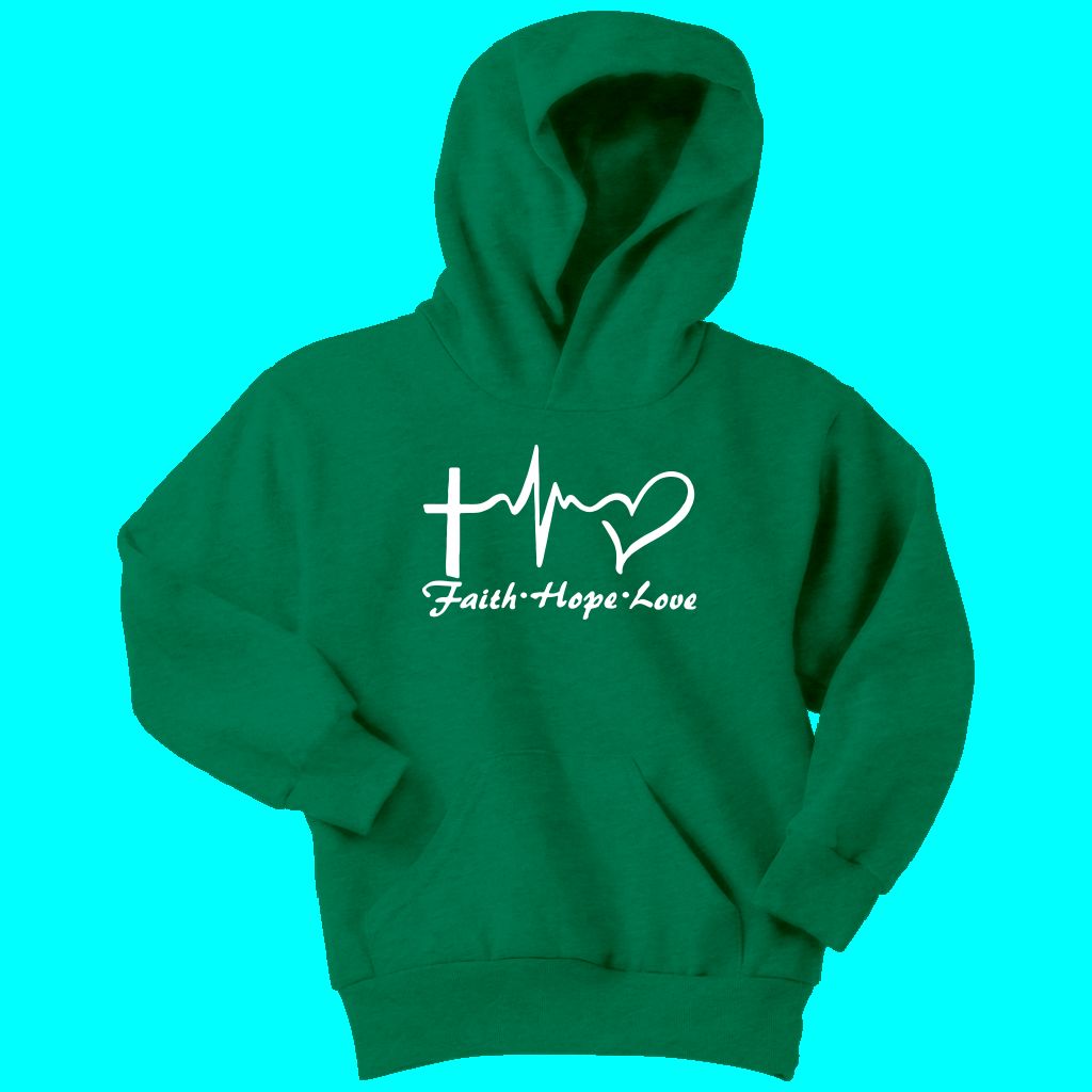 Faith, Hope, Love Youth Hoodie