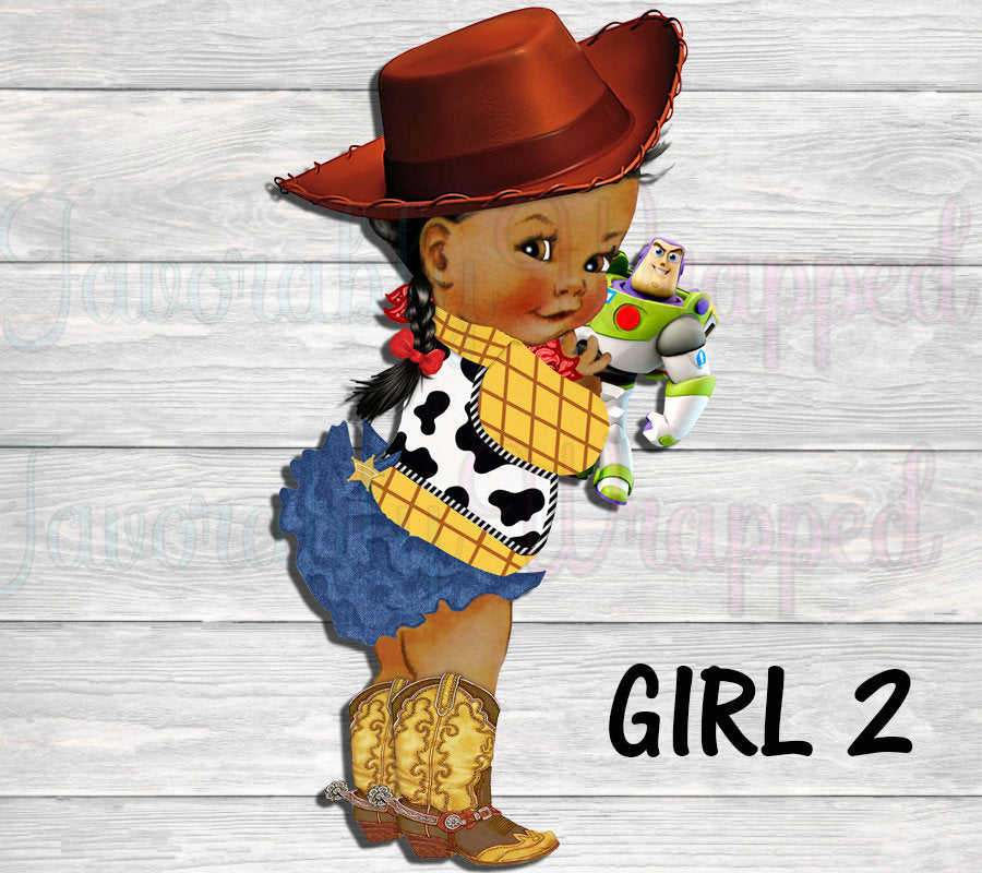 Its A Girl Baby Shower Mini Muffin Wrapper - Toy Story Themed