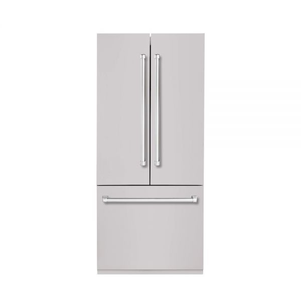 Hallman 36 Built-In French Door Refrigerator with Interior Water Dispenser and Automatic Ice Maker
