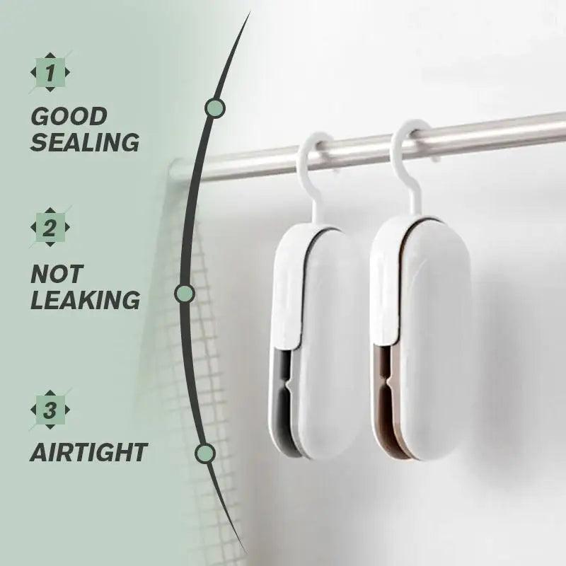 2 IN 1 Portable Sealing Machine - Mini Bag Sealer for Kitchen Storage