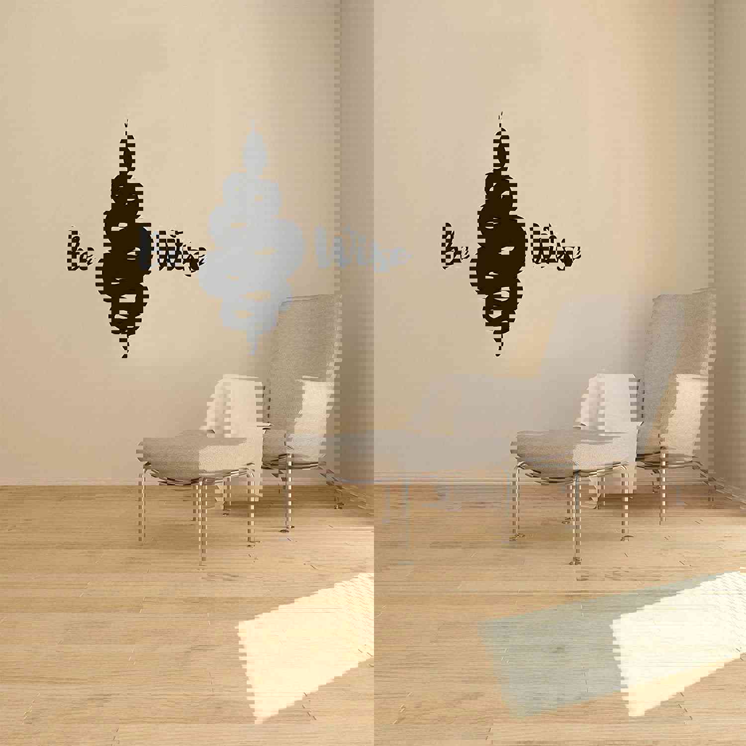 Animal Life Quote Vinyl Wall Sticker Decal - Be Wise Snake Snakes Motivation Quote