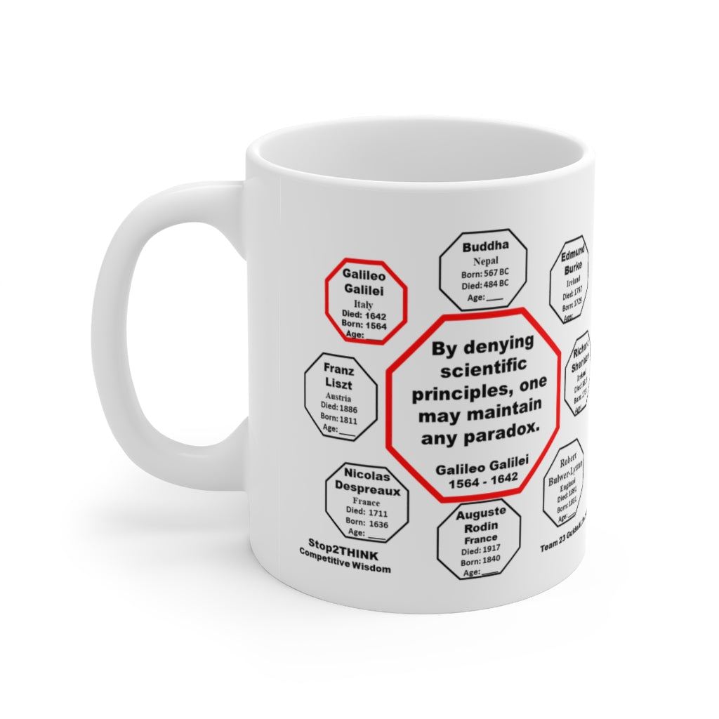 MW-23.8 Galileo Galilei Quote Ceramic Mug - 11oz
