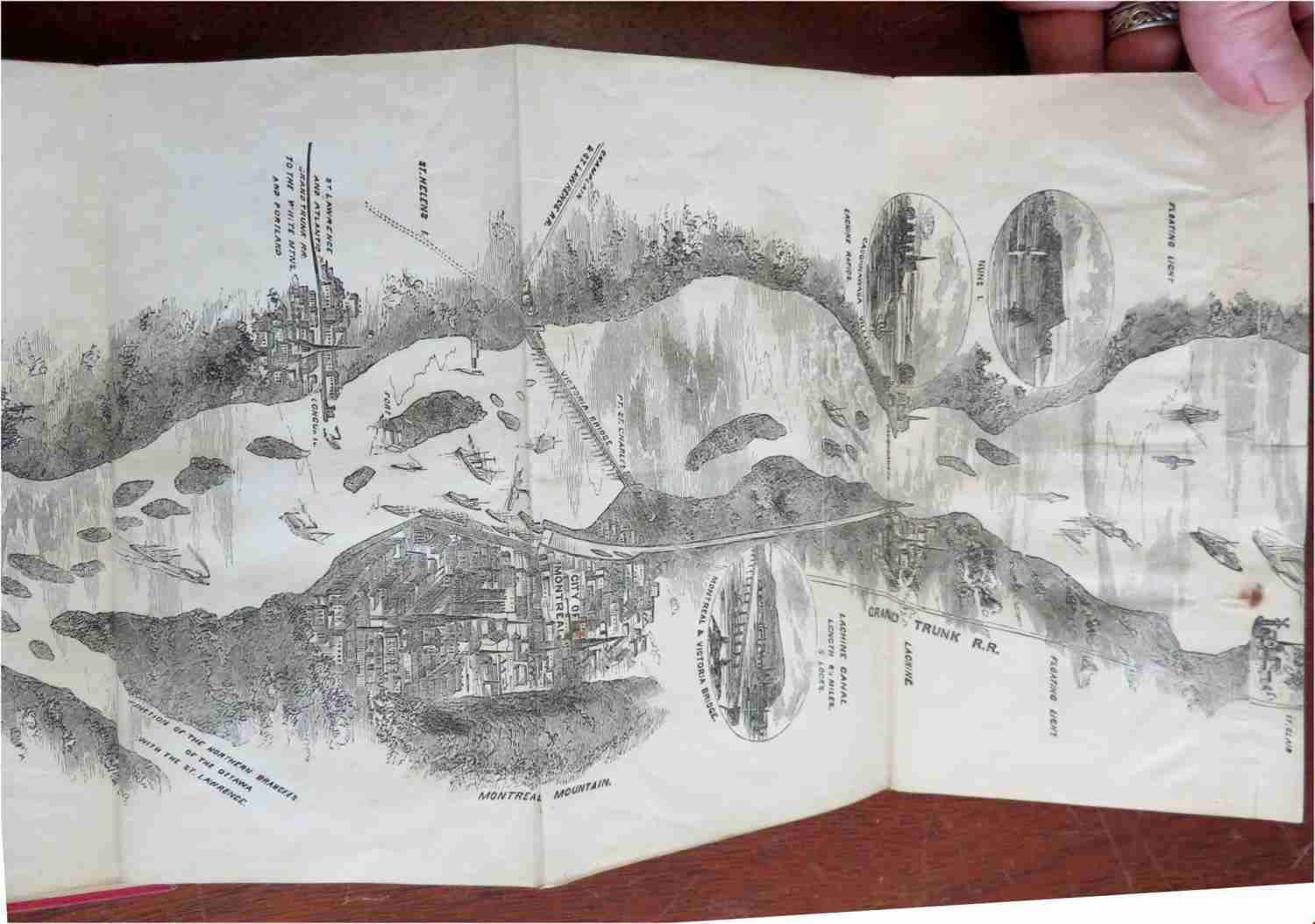 Hunters Panoramic Guide from Niagara Falls to Quebec 1857 Illustrated Book