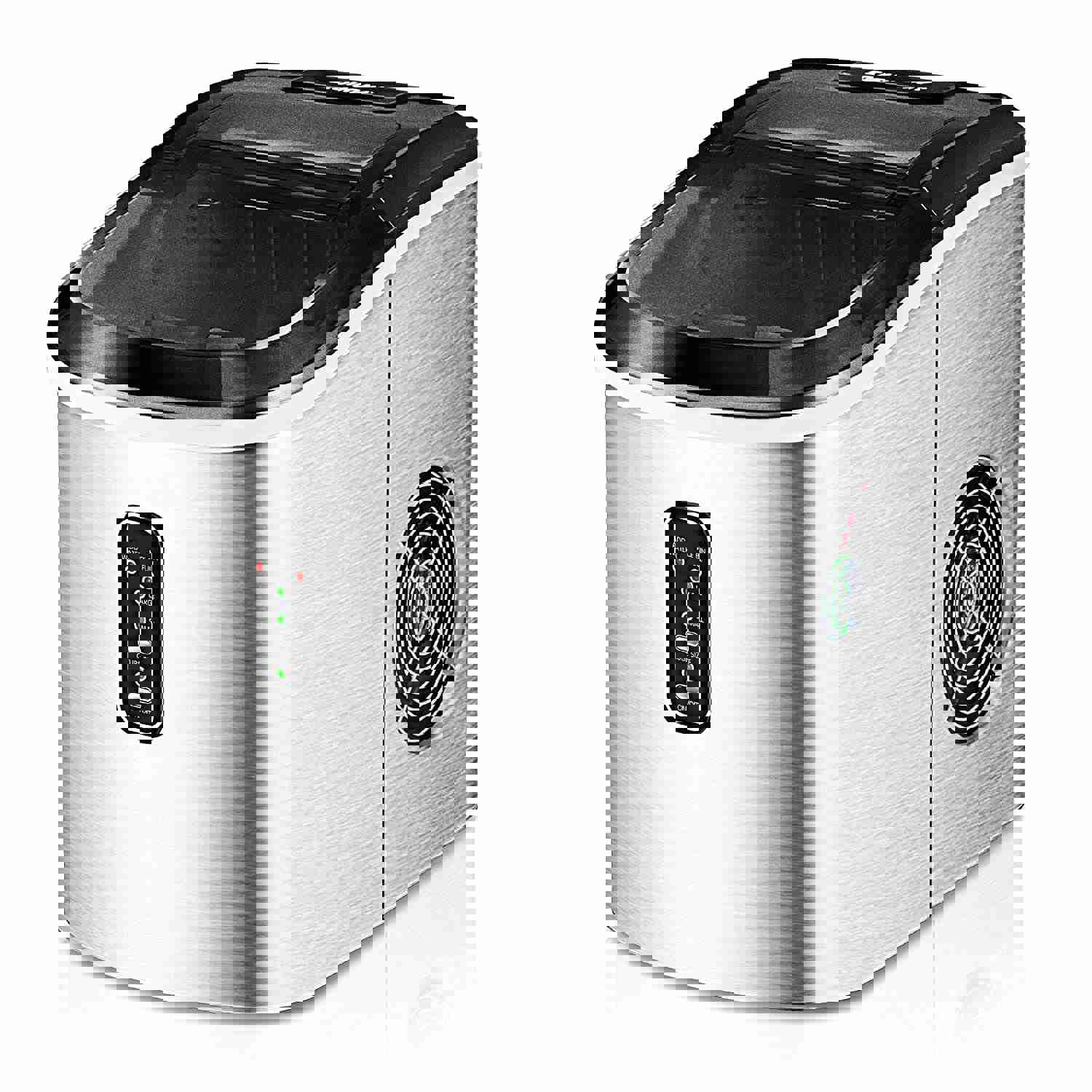 EUHOMY Countertop Ice Maker Machine, 26 Lbs Daily, 9 Cubes in 8 Mins, Compact with Scoop & Basket - Silver