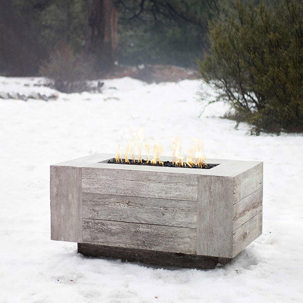 The Outdoor Plus 60 Catalina Wood Grain Concrete Gas Fire Pit