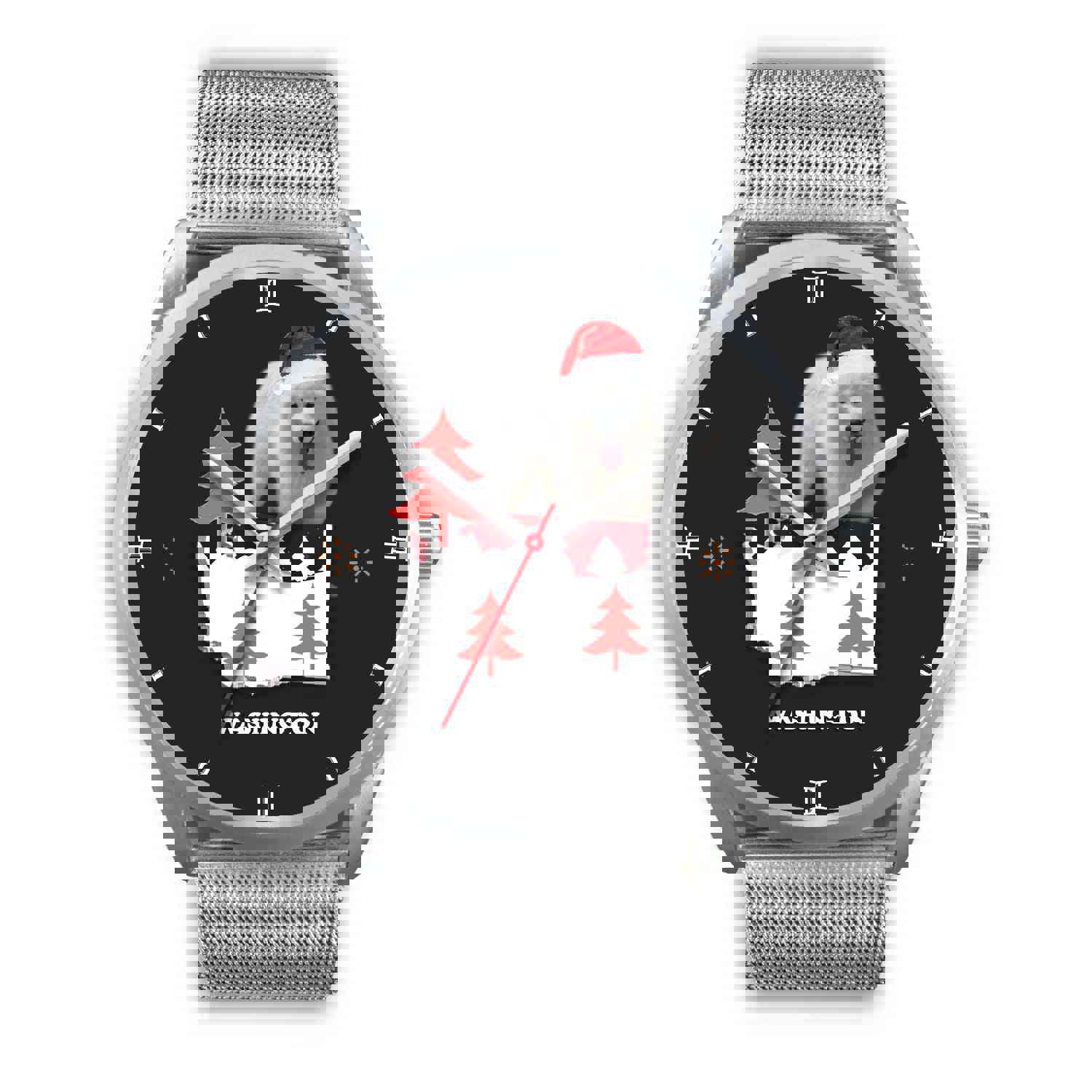 Samoyed Dog Washington Christmas Special Wrist Watch