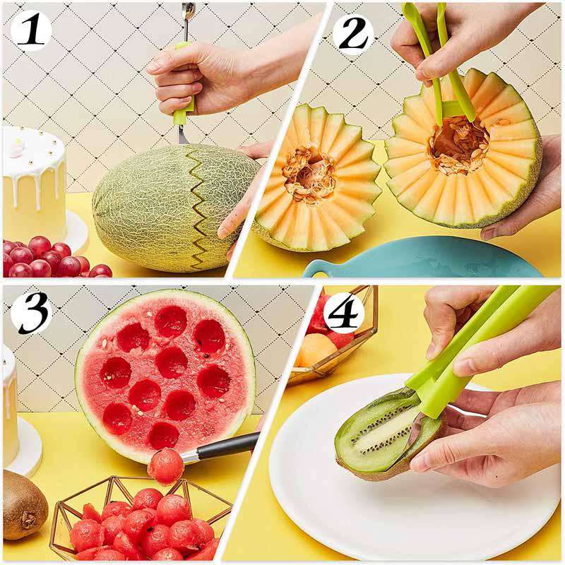 Fruit Scoop and Carving Set - Essential Kitchen Tools
