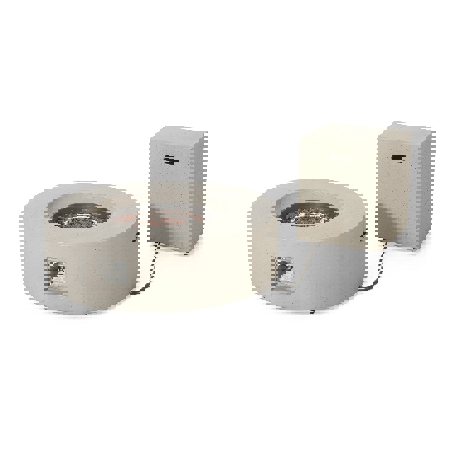 Hearth Circular 50K BTU Outdoor Gas Fire Pit Table with Tank Holder