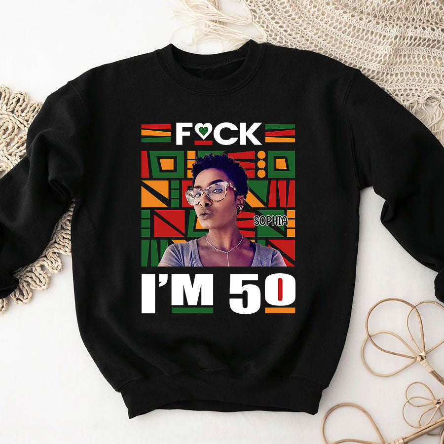 Personalized 50th Birthday Shirts For Her - 50 And Fabulous Custom Photo T-Shirt