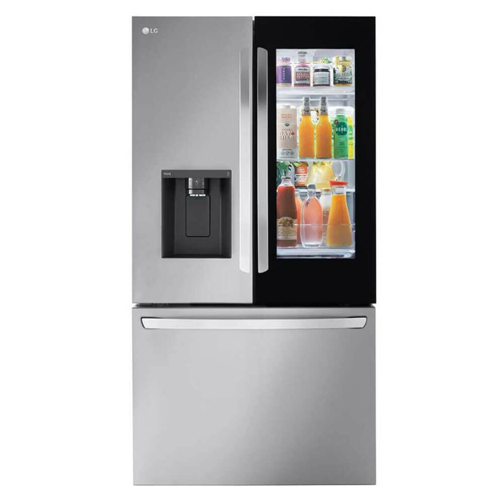 LG Counter-depth MAX InstaView 25.5-cu ft Smart French Door Refrigerator with Dual Ice Maker