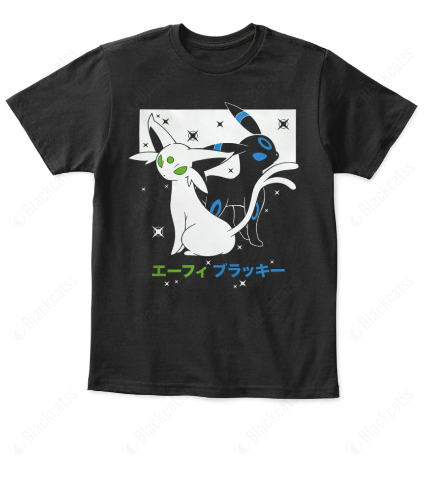 PKM Espeon Umbreon Graphic Unisex Cotton T-Shirt
