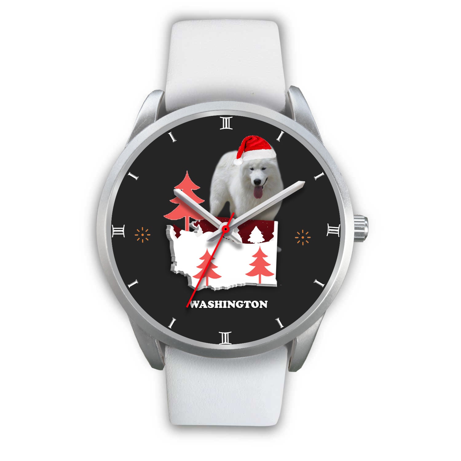 Samoyed Dog Washington Christmas Special Wrist Watch
