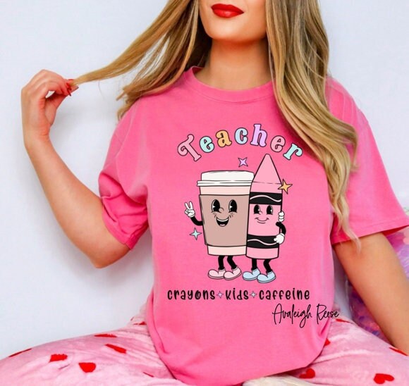 Crayon Teacher Sweatshirt - Unisex Adult Tee for Teachers and Educators