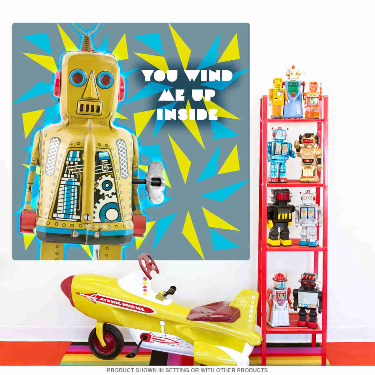 You Wind Me Up Toy Robot Wall Decal
