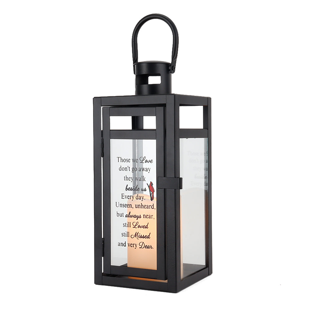 12H Memorial Lantern - Indoor & Outdoor Use (Matte Black)