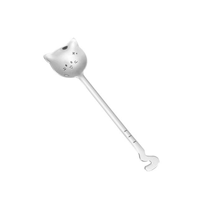 1PCS Funny Long Tail Cat Coffee Spoon - 304 Stainless Steel Tea Spoon, Birthday Gift