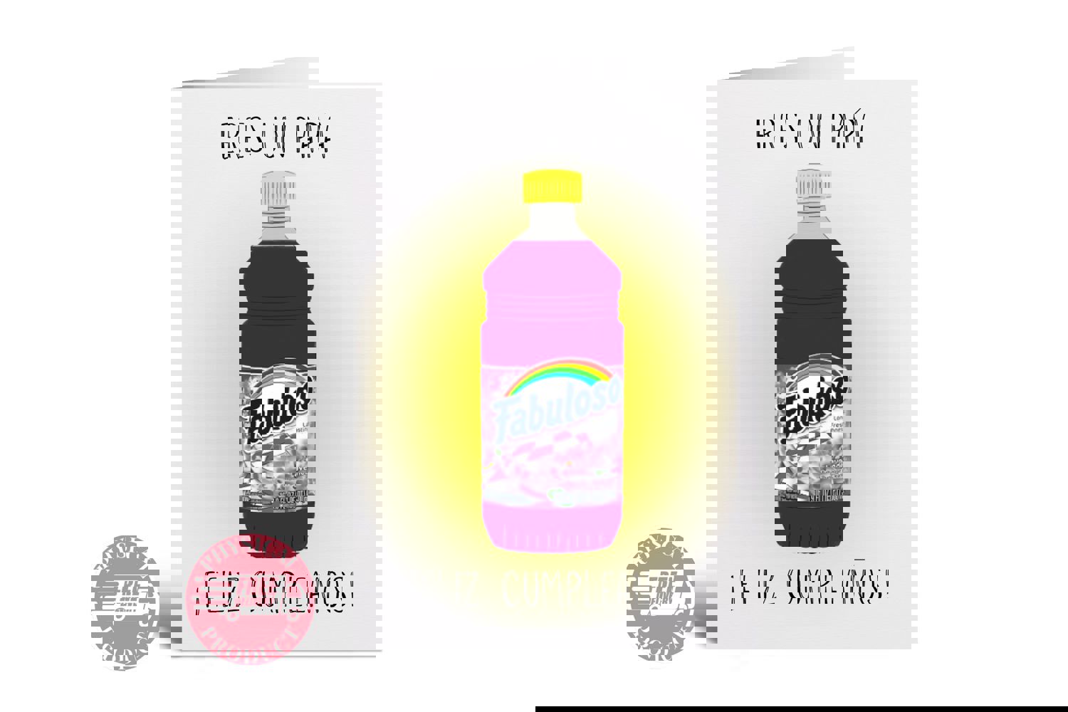 Funny Spanish Birthday Greeting Card for Father - Fabuloso Party Decorations