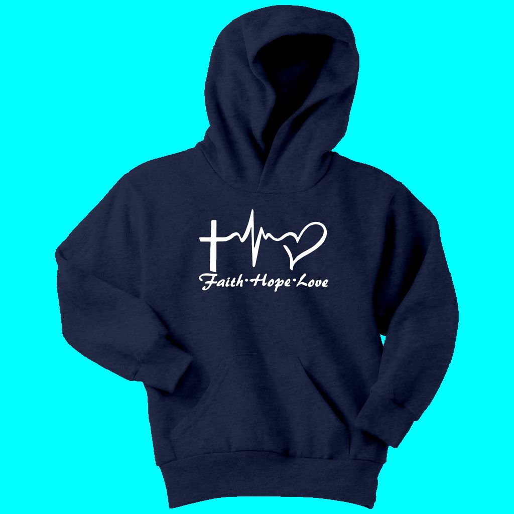 Faith, Hope, Love Youth Hoodie