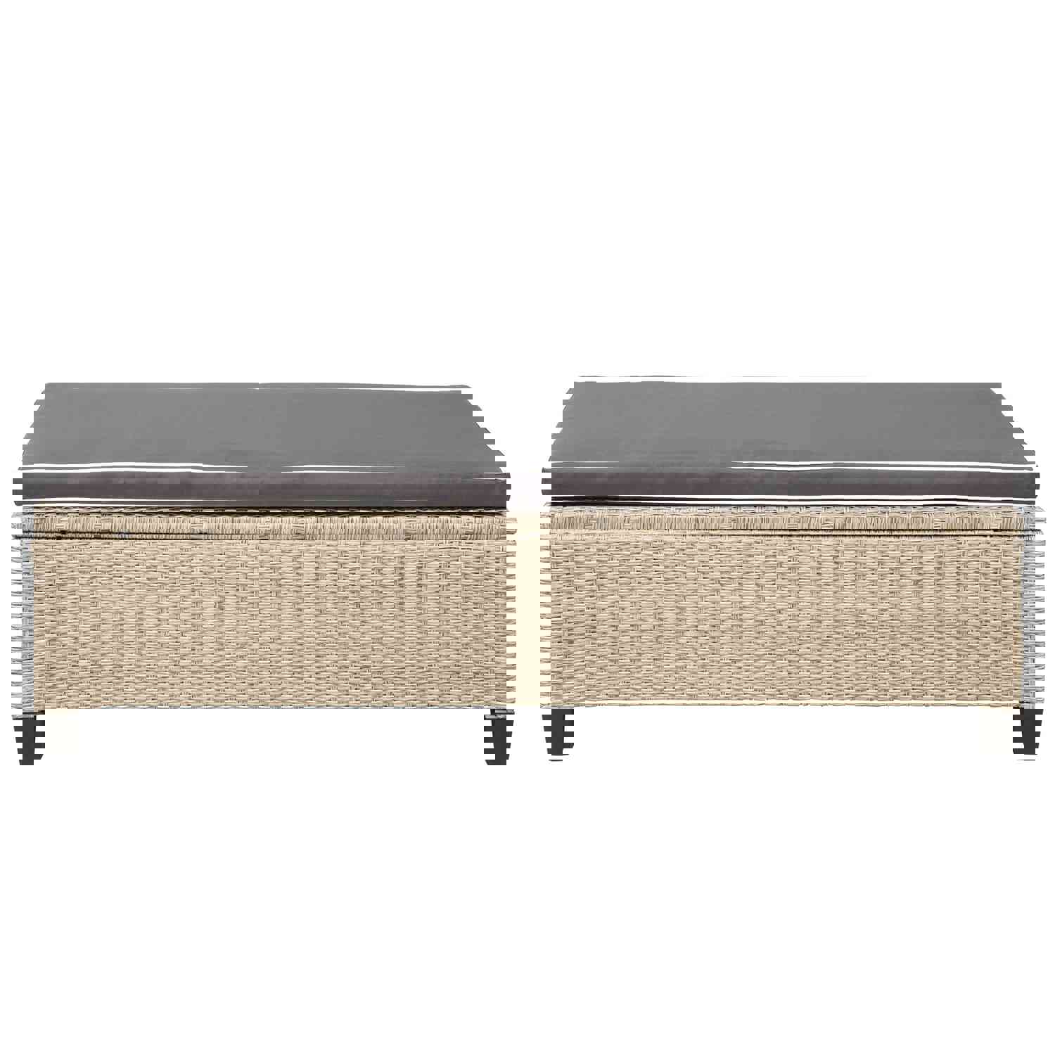 TOPMAX 6-Piece Outdoor Patio Furniture Set - Wicker Rattan Sectional Sofa with Table and Benches