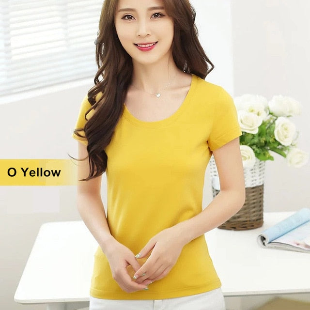 MRMT 2019 Women's 95% Cotton V-Neck T-Shirt - Slim Fit Short Sleeve Top