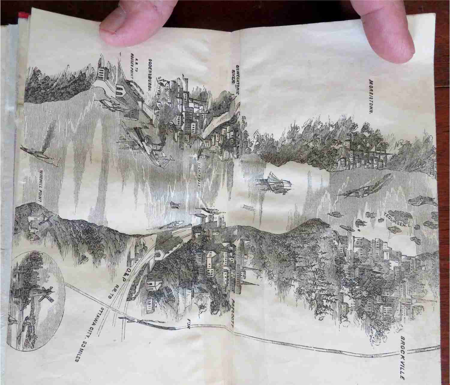 Hunters Panoramic Guide from Niagara Falls to Quebec 1857 Illustrated Book