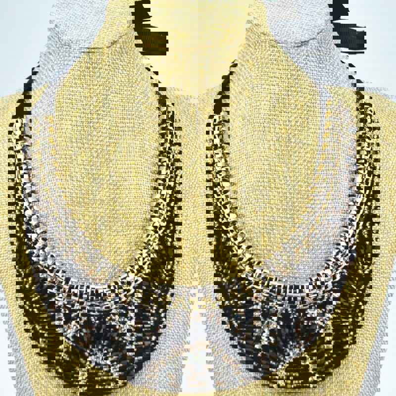 Trendy Women's Statement Crystal Collar Necklace - Handmade Geometric Choker