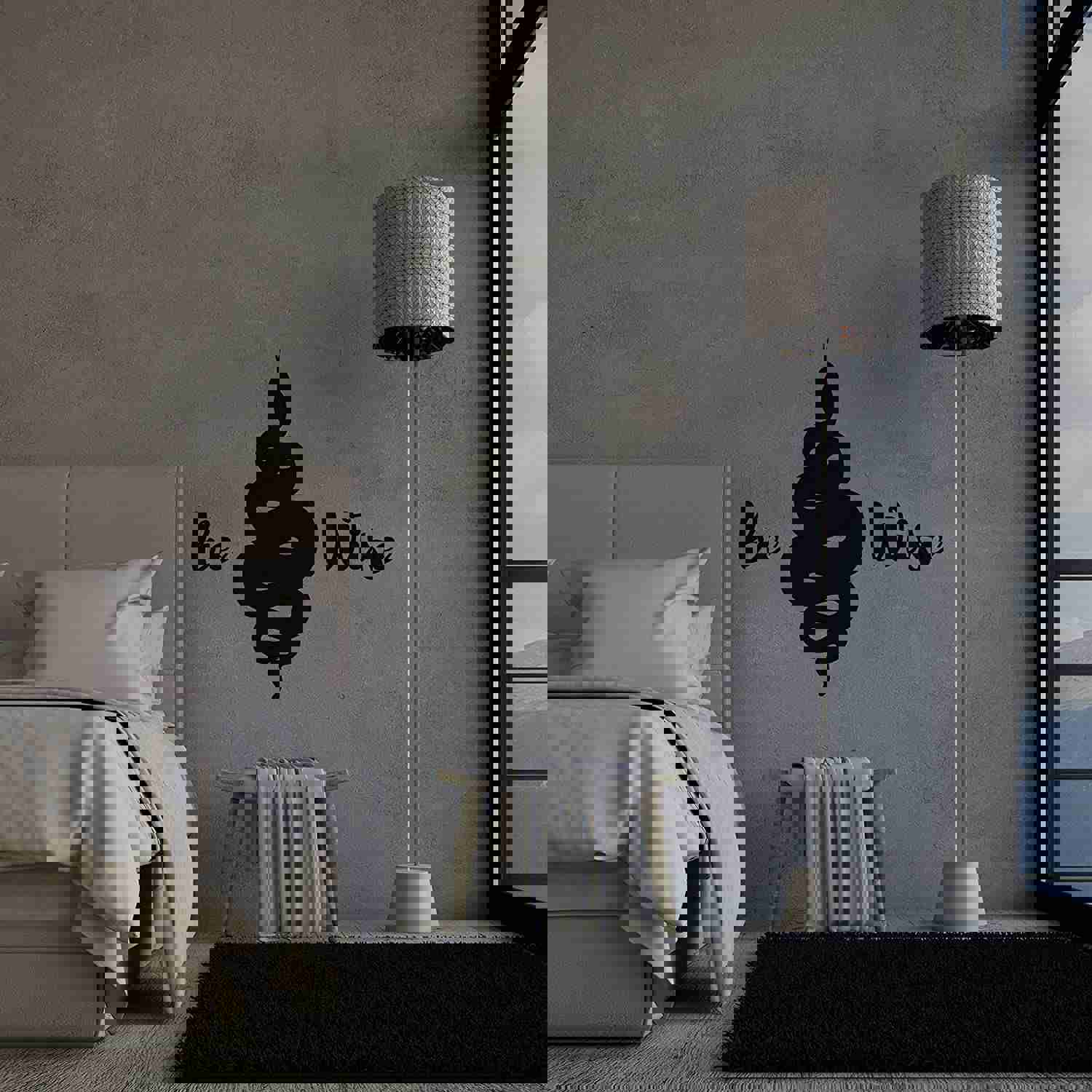 Animal Life Quote Vinyl Wall Sticker Decal - Be Wise Snake Snakes Motivation Quote