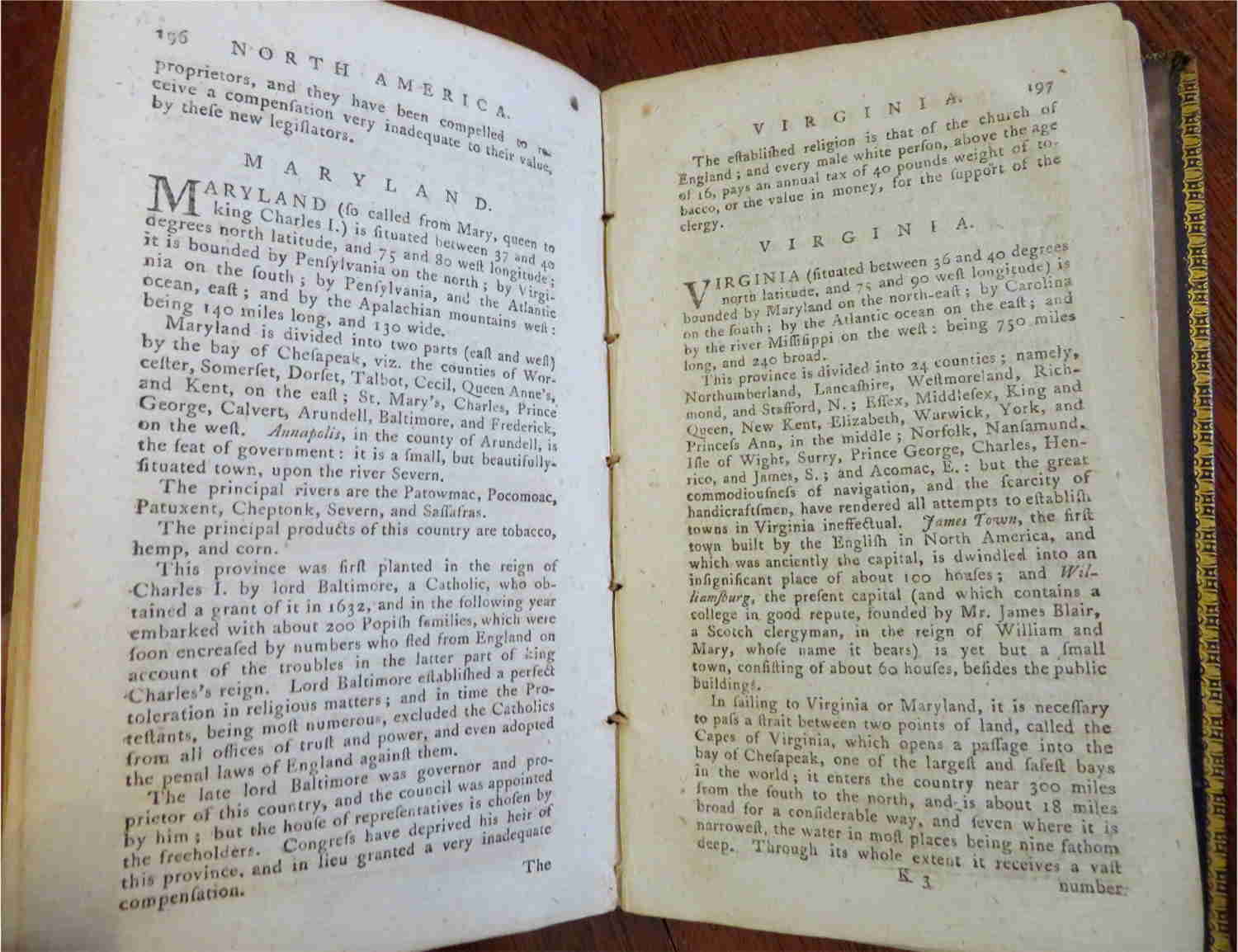 1784 Geography for Youth: World Description of America & Africa in Leather Book
