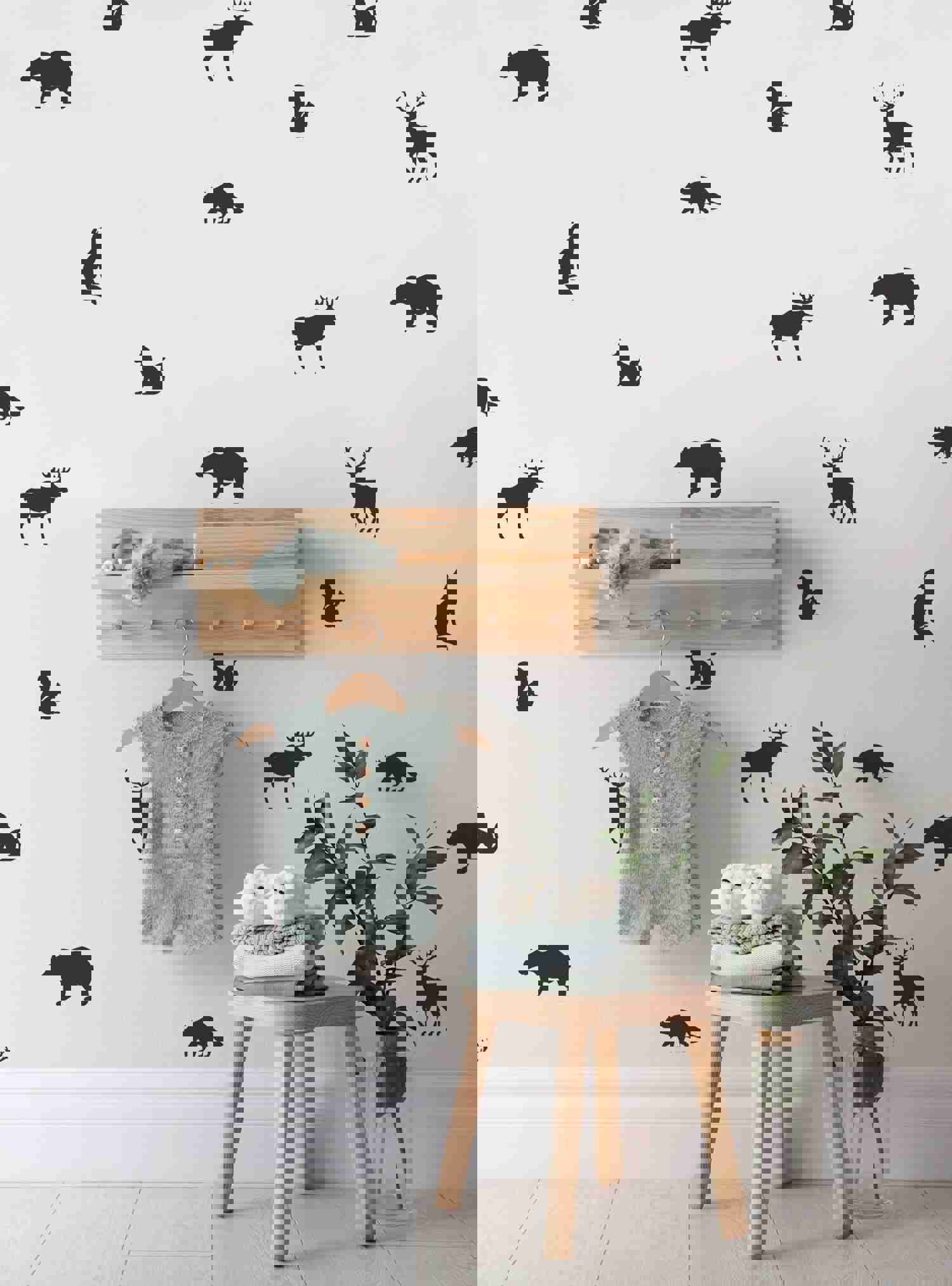 Collection of Forest Animals Wall Decal for Nursery and Kids Room