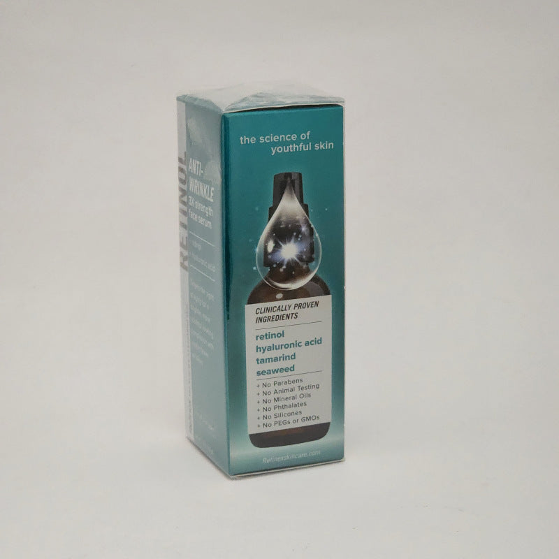 Retinol Anti-Wrinkle 3X Strength Anti-aging Serum with Hyaluronic Acid - Refinex 1 oz