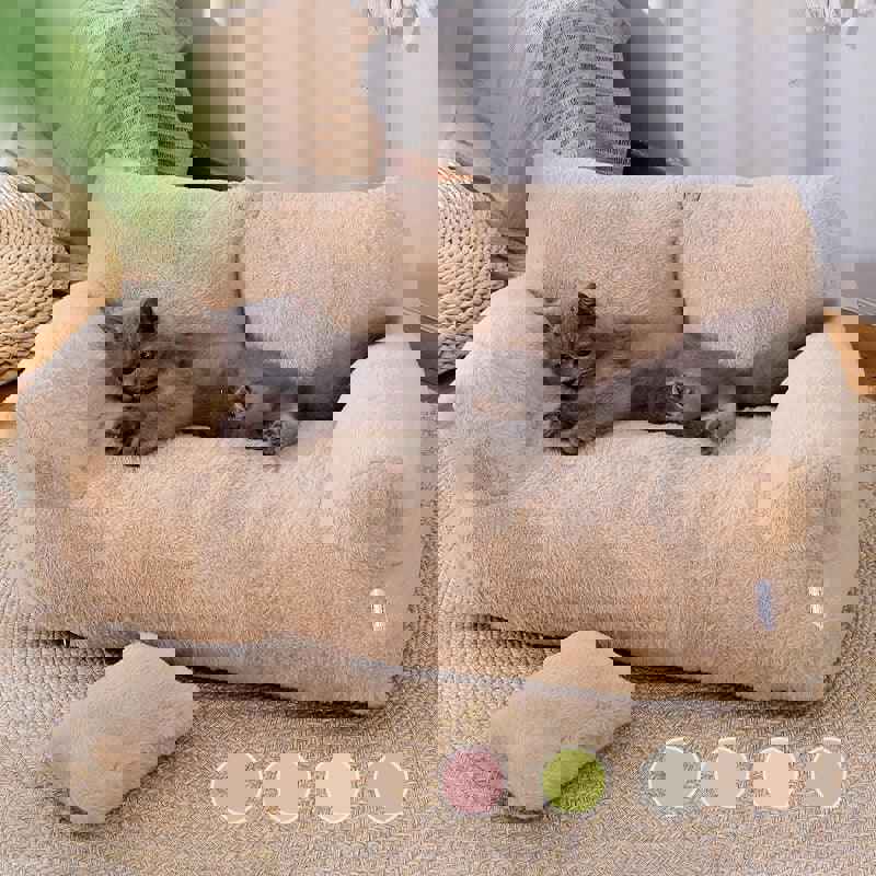 Luxury Cat Bed Sofa - Winter Warm Pet Nest for Small & Medium Dogs & Cats