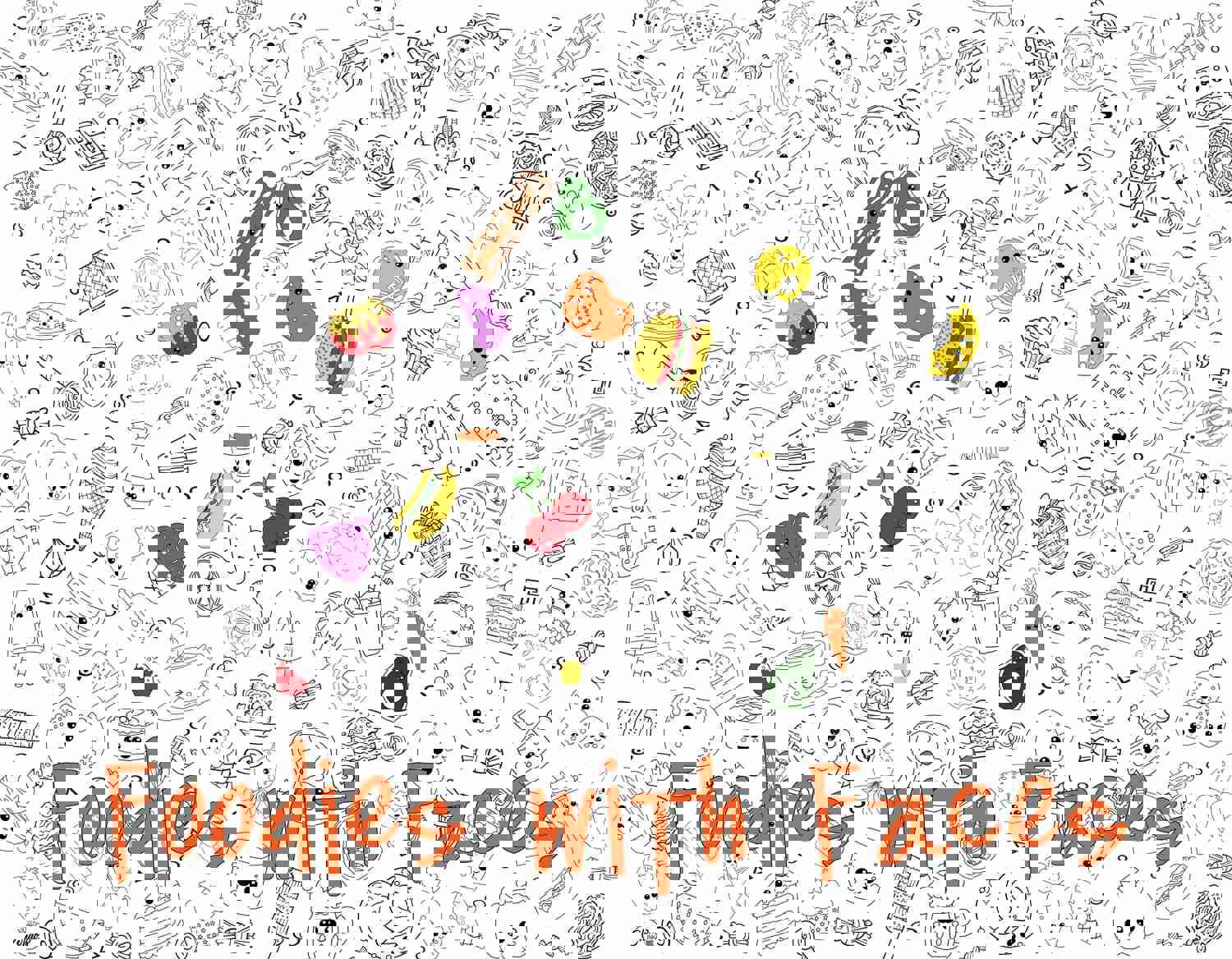 Food Reusable Coloring Tablecloth