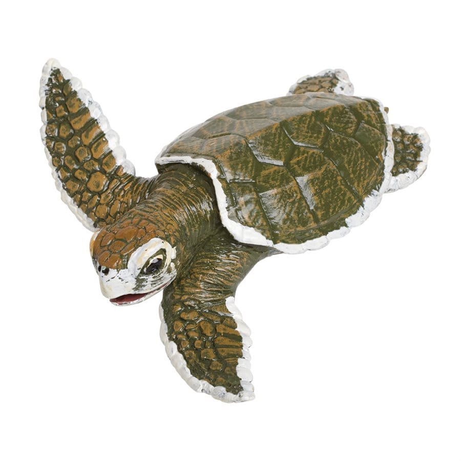 Kemps Ridley Sea Turtle Baby Toy - Hand-Painted Figurine
