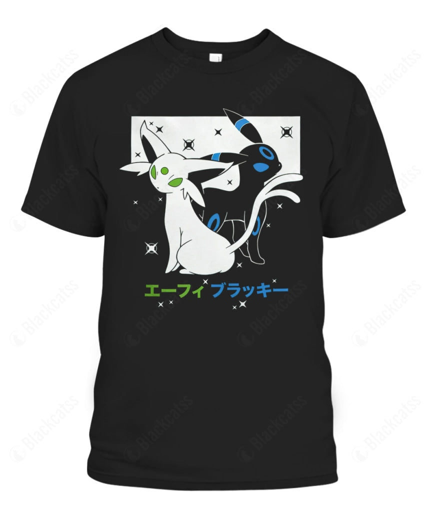 PKM Espeon Umbreon Graphic Unisex Cotton T-Shirt