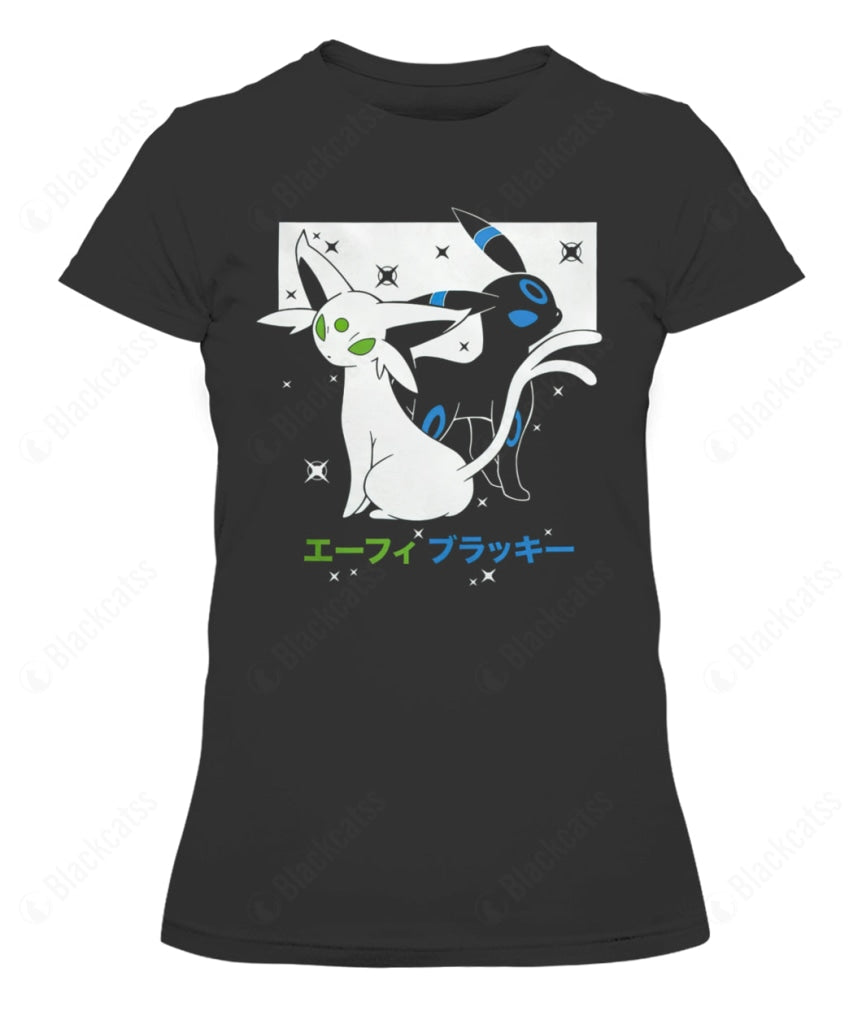 PKM Espeon Umbreon Graphic Unisex Cotton T-Shirt