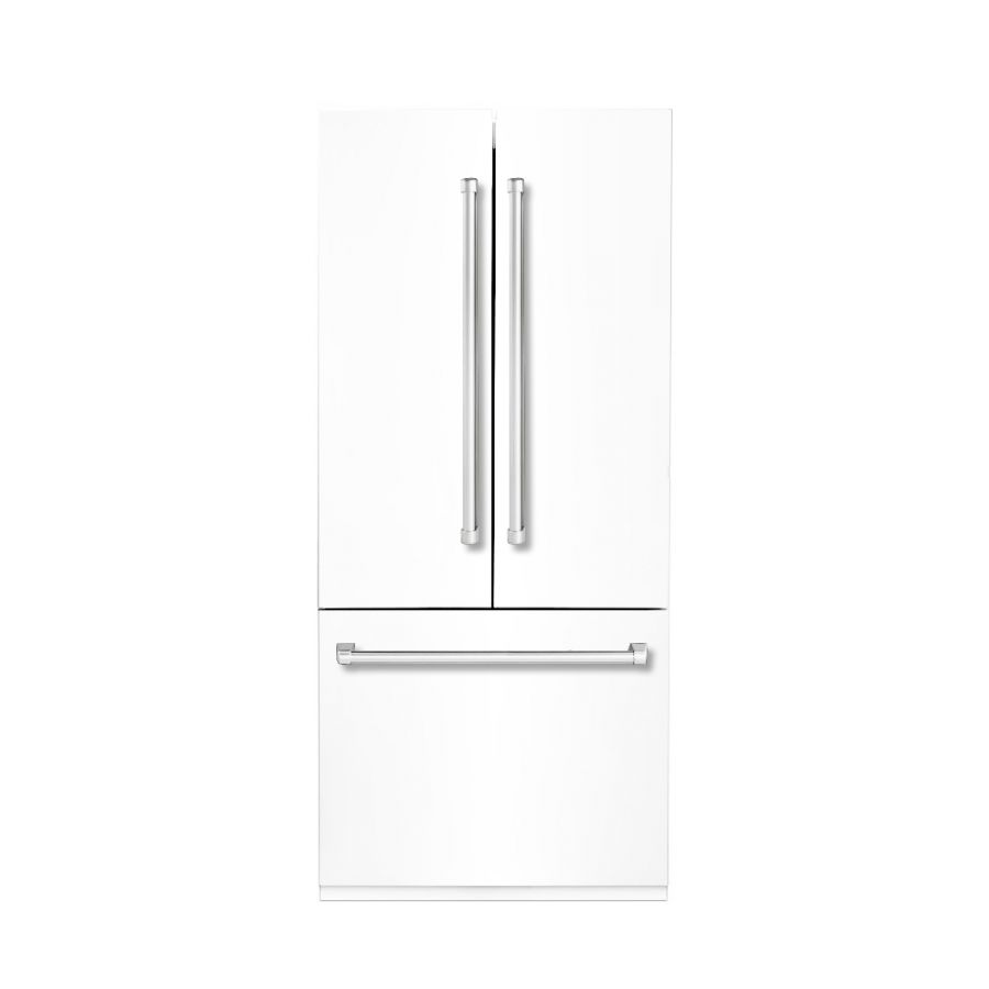 Hallman 36 Built-In French Door Refrigerator with Interior Water Dispenser and Automatic Ice Maker