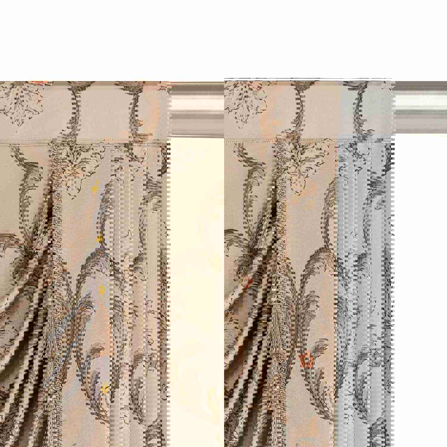 Mika Swag Valance - Elegant Window Decoration with Floral Pattern