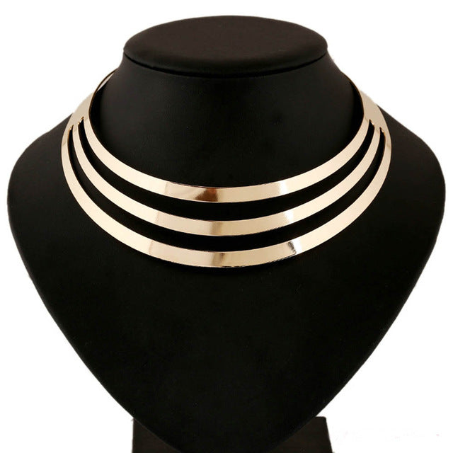 2016 Charm Choker Necklaces Women - Fashion Multi Layer Statement Bib Collar Necklace