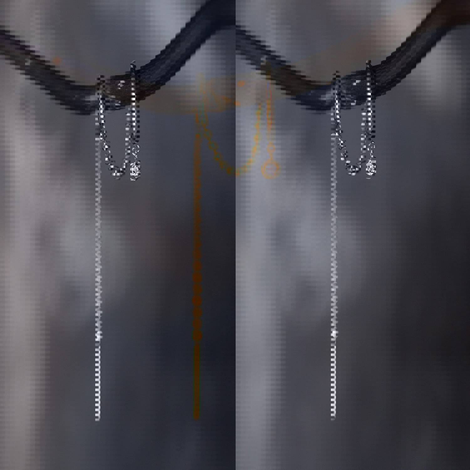 Thing of Beauty Doublet Threader Earring by Pupil Hall