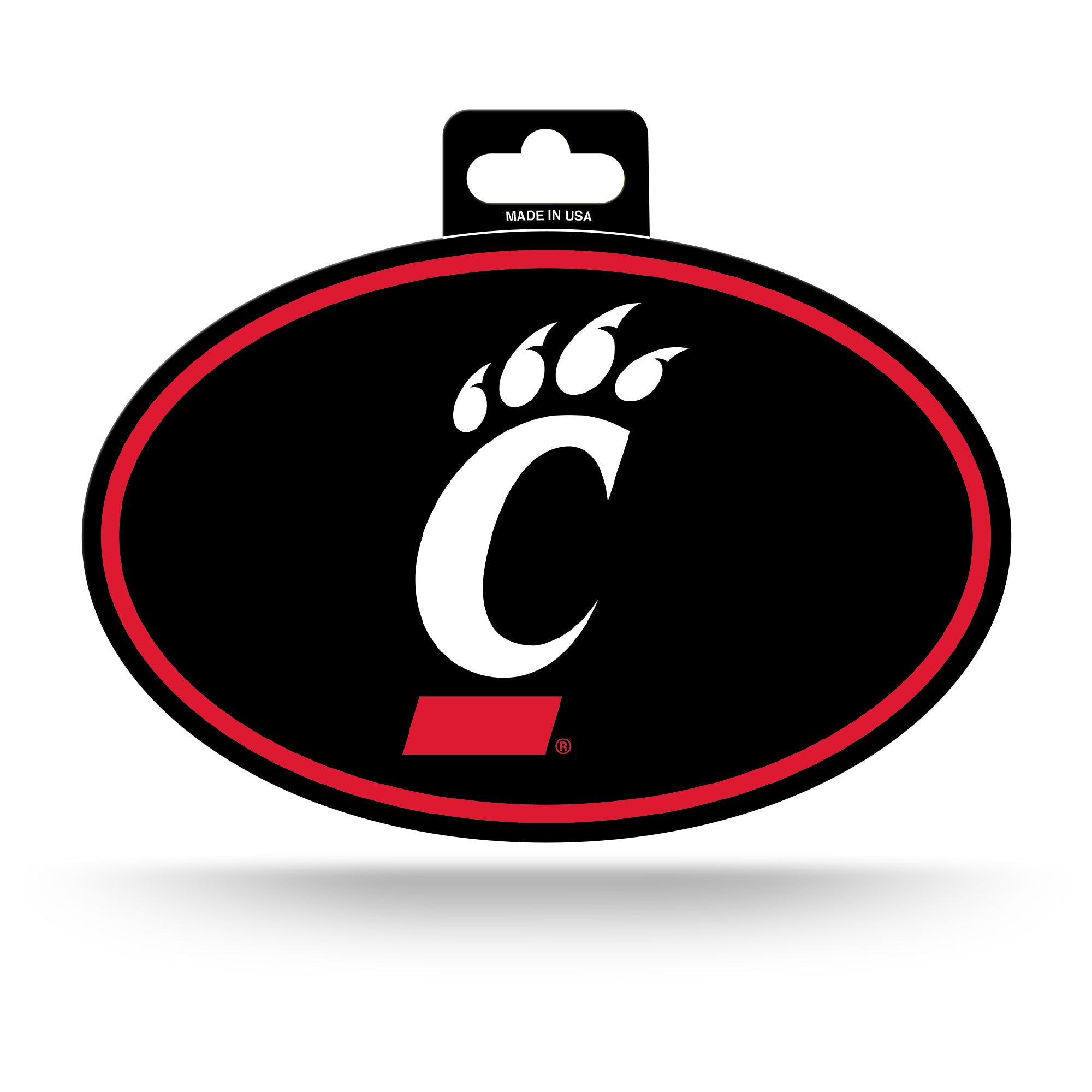 Cincinnati Bearcats Oval Decal Full Color Sticker - 3.75 x 5.75 Inches - Officially Licensed