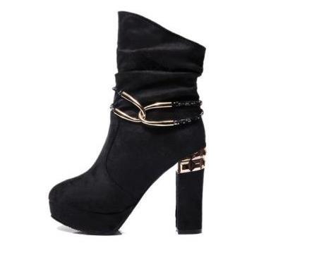 Women's Super Sexy Ankle Boot With Metal Embellishment