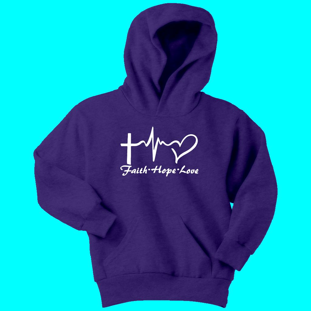 Faith, Hope, Love Youth Hoodie